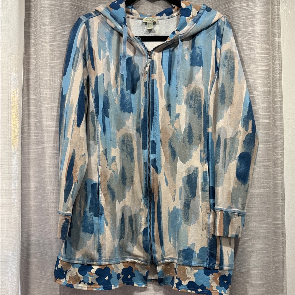 LOGO Lounge by Lori Goldstein Womens Full Zip Hoodie w/pockets - Size Large